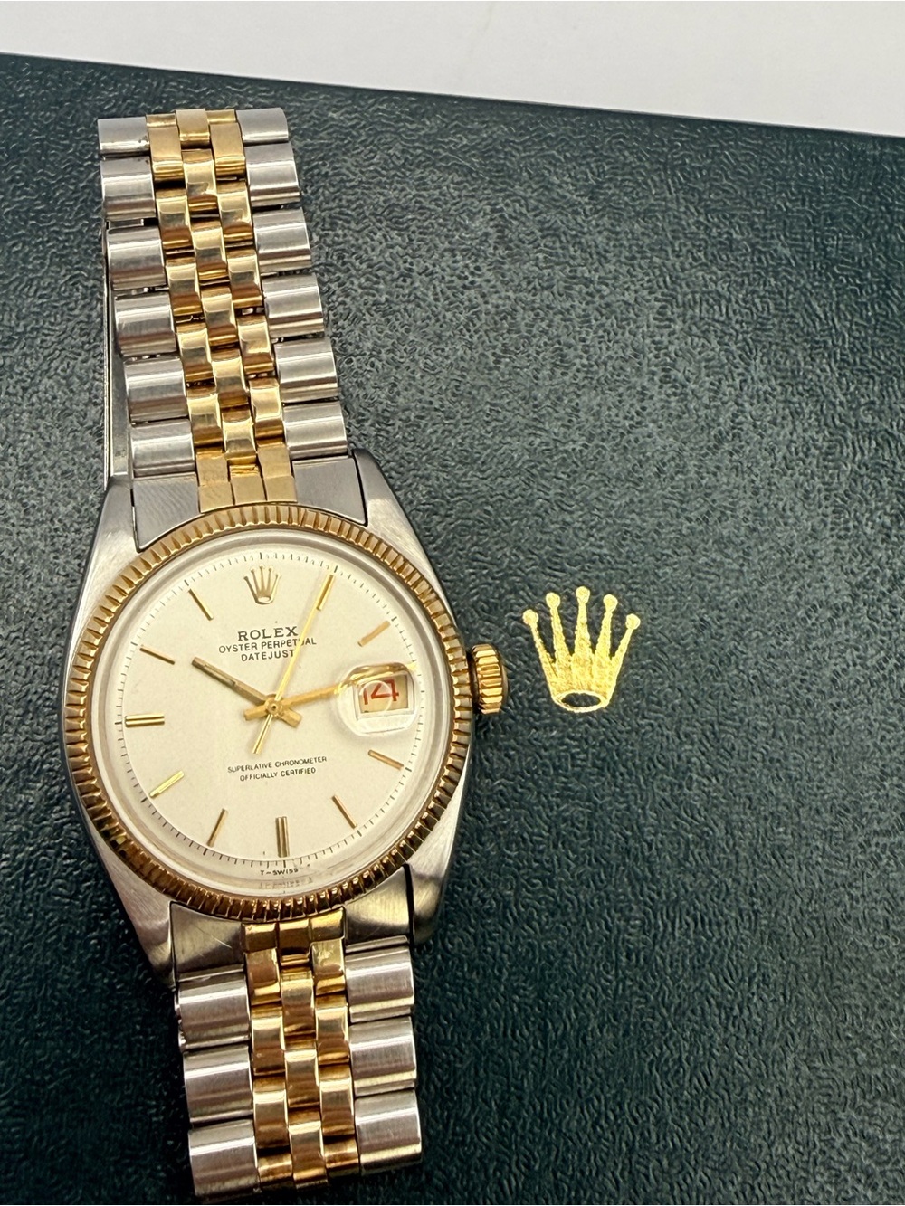 Rolex Datejust 6605 36mm Stainless-18k Gold Jubilee Bracelet Rare Roulette Date